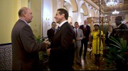 Gov. Andrew Cuomo visits with Cuban government officials.